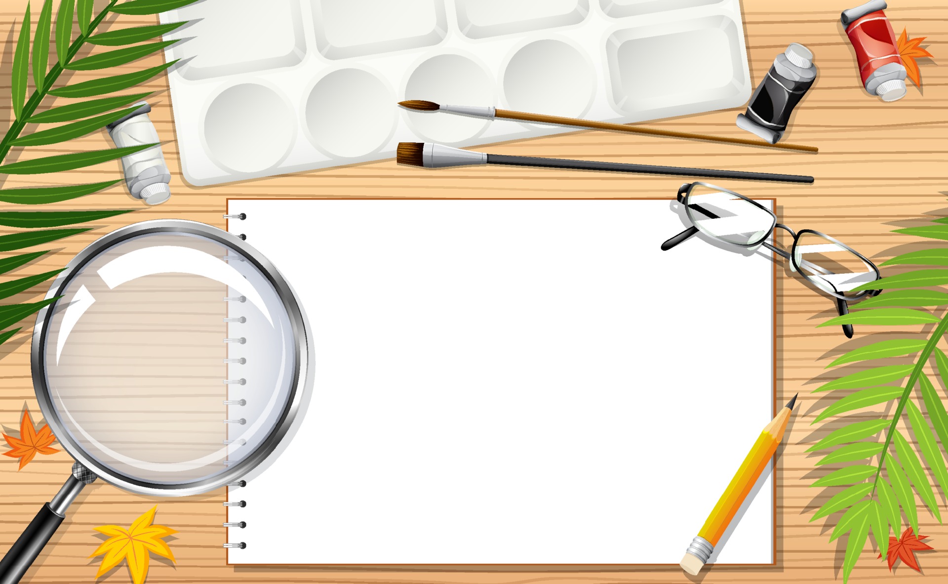 Blank note template with stationery elements 2036522 Vector Art at Vecteezy