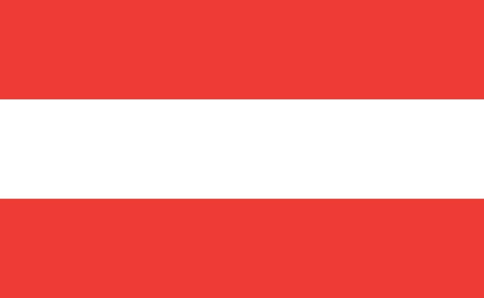 Bandera nacional de Austria en proporciones exactas - ilustración vectorial vector