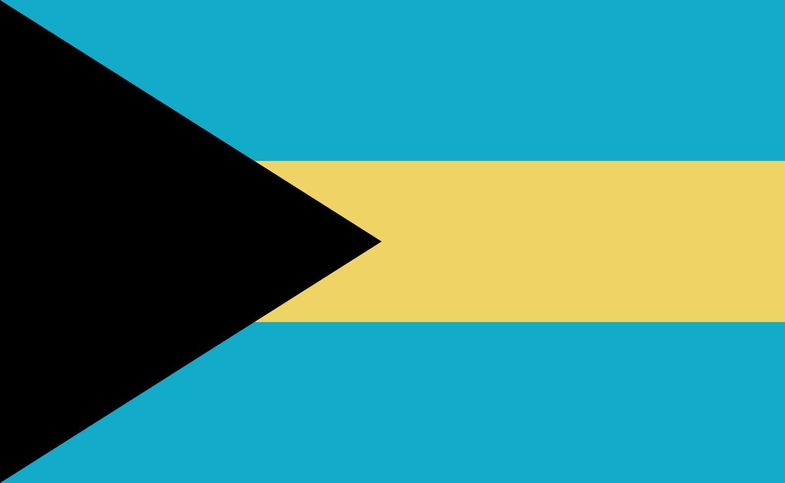 Bahamas national flag in exact proportions - Vector illustration
