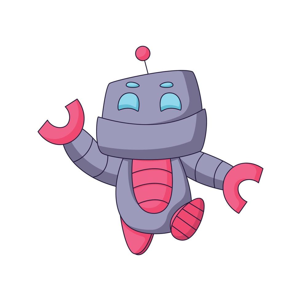 cute robot cartoon doodle hand drawn concept design vector art kawaii illustration