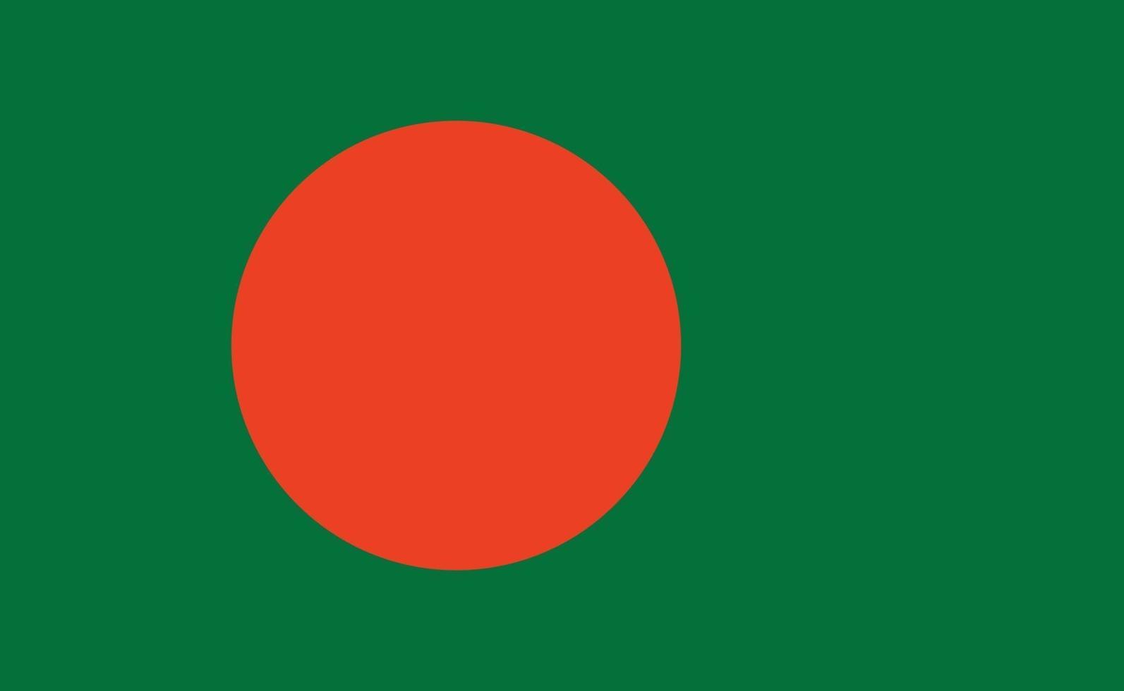 Bandera nacional de Bangladesh en proporciones exactas - ilustración vectorial vector