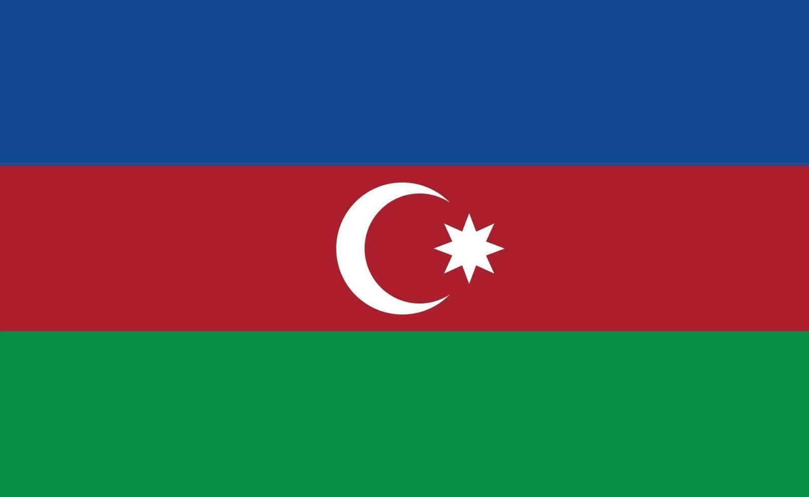 Azerbaijan national flag in exact proportions - Vector illustration