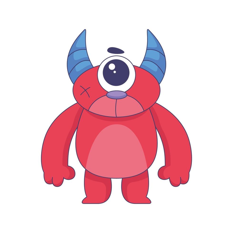 cute monster cartoon doodle hand drawn concept design vector art kawaii illustration.
