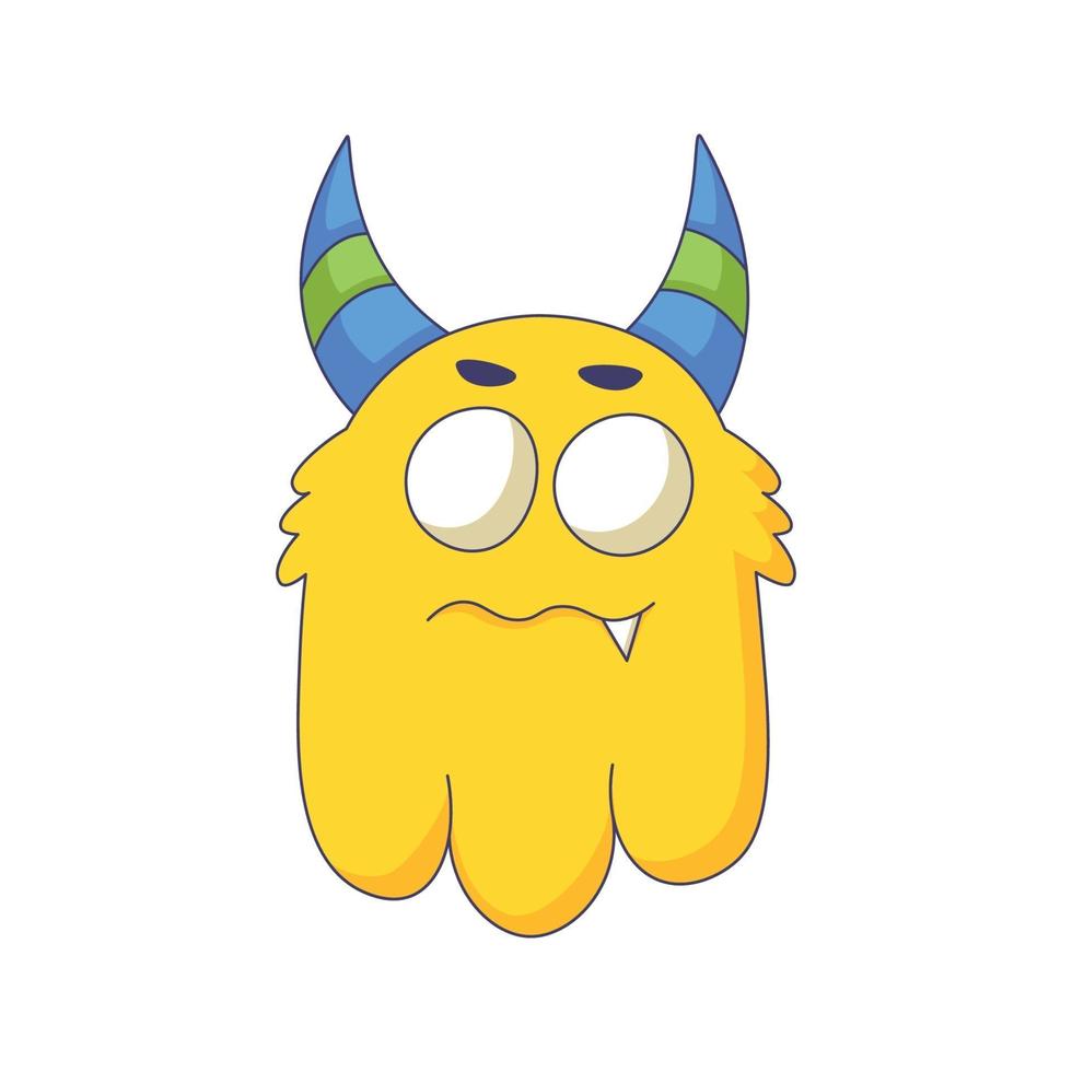 cute monster cartoon doodle hand drawn concept design vector art kawaii illustration.