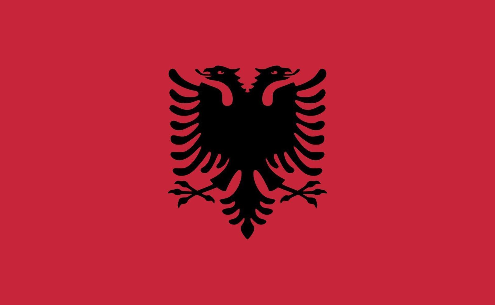 Albania national flag in exact proportions - Vector illustration