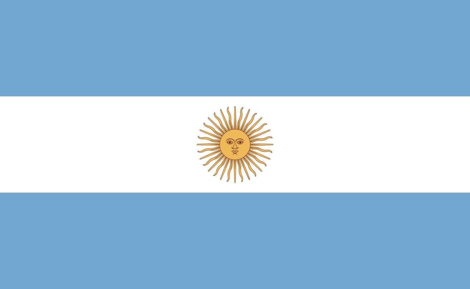 Argentina national flag in exact proportions - Vector illustration