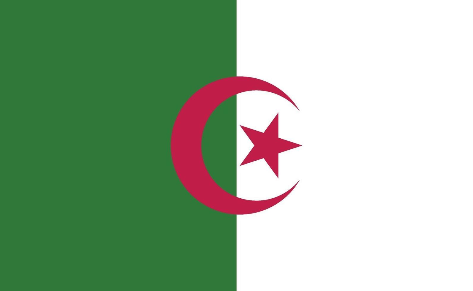 Algeria national flag in exact proportions - Vector illustration