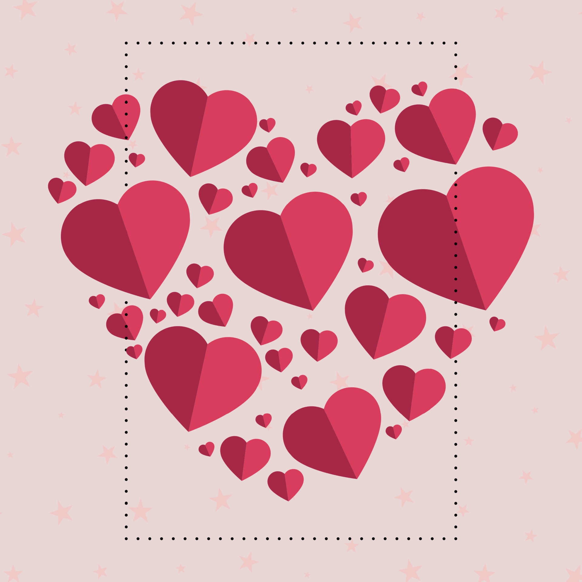 images Red And Pink Aesthetic Heart gently pink red hearts in the form of a