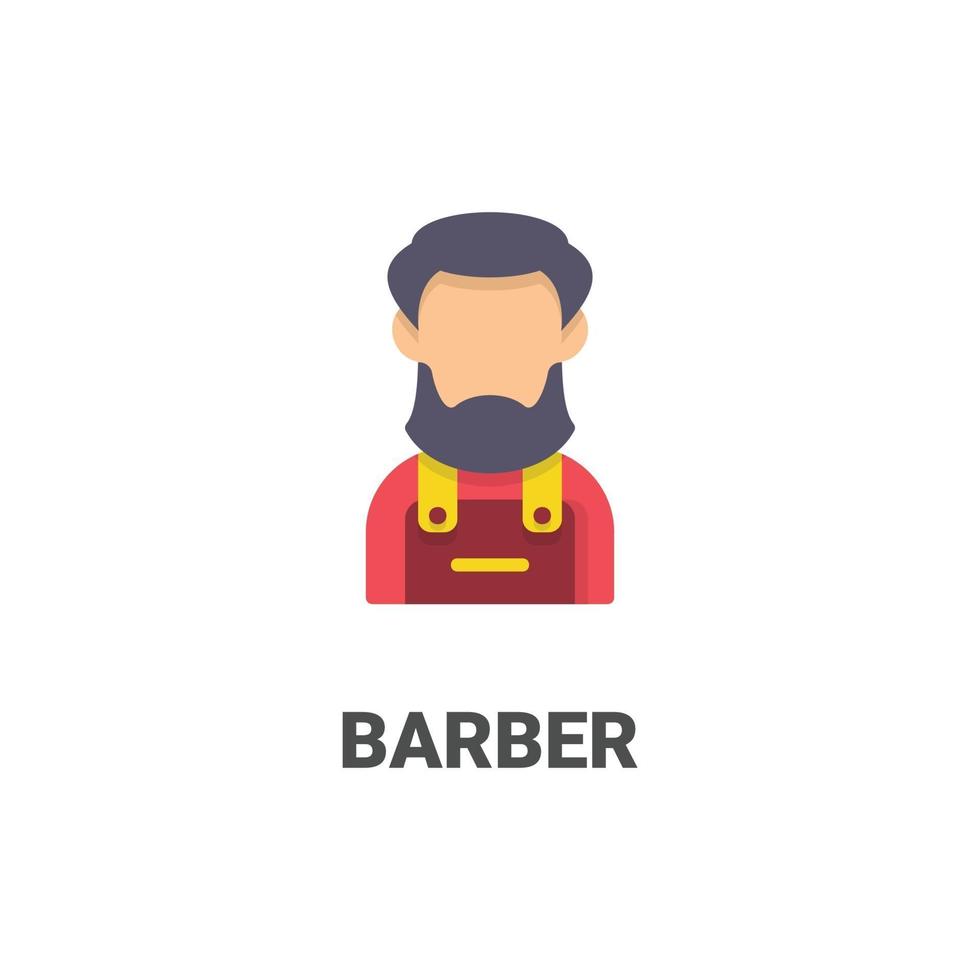 avatar barber vector icon from avatar collection. flat style illustration, perfect for your website, application, printing project, etc