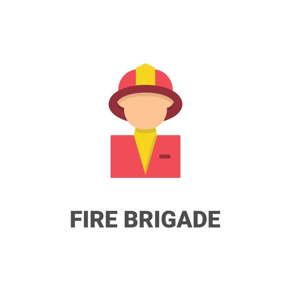 avatar fire brigade vector icon from avatar collection. flat style illustration, perfect for your website, application, printing project, etc