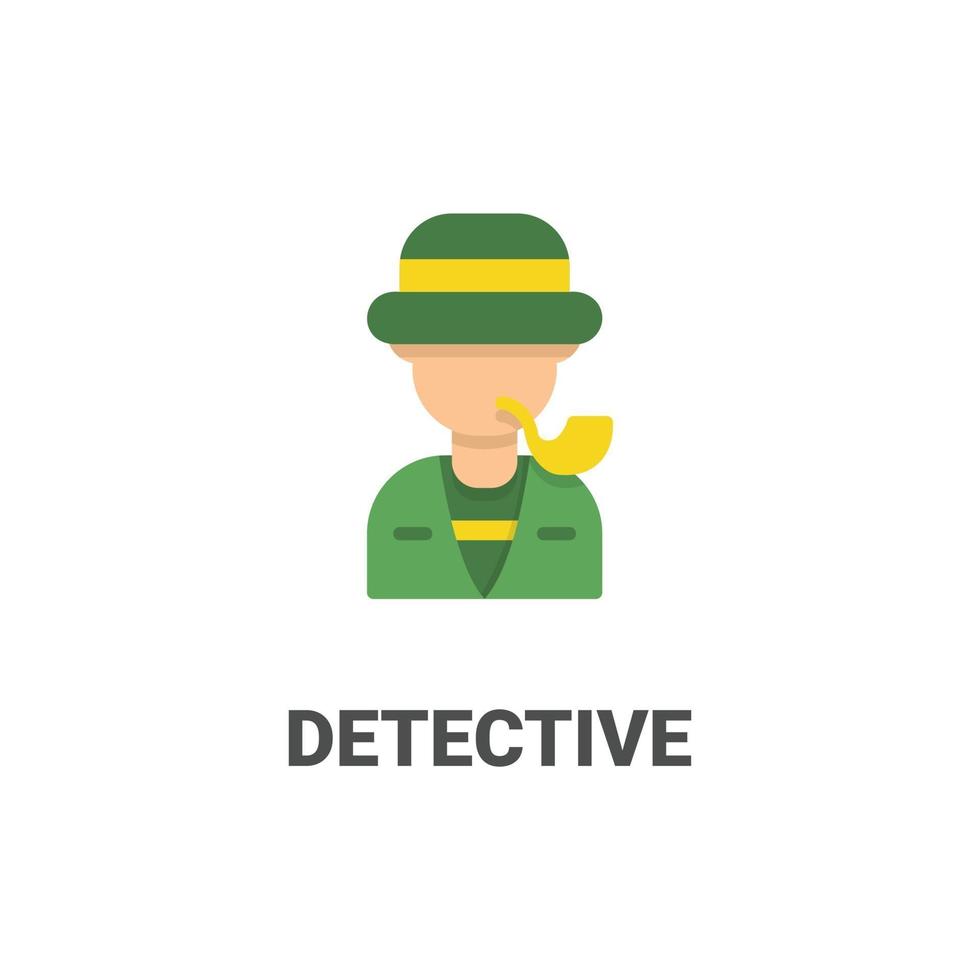 icono de vector de detective avatar de colección avatar. Ilustración de estilo plano, perfecta para su sitio web, aplicación, proyecto de impresión, etc.