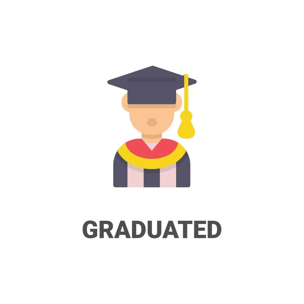 avatar graduated vector icon from avatar collection. flat style illustration, perfect for your website, application, printing project, etc