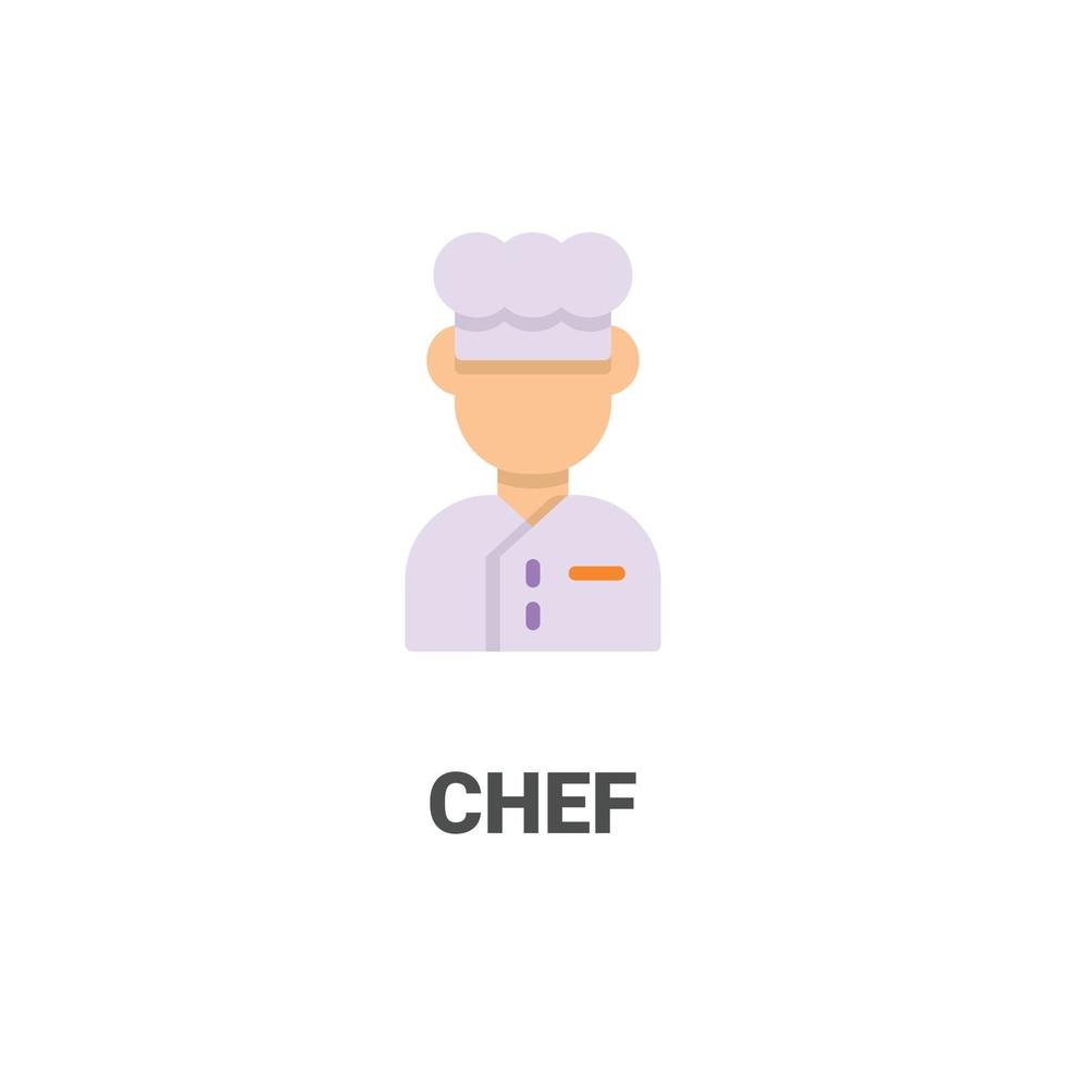 icono de vector de avatar chef de colección avatar. Ilustración de estilo plano, perfecta para su sitio web, aplicación, proyecto de impresión, etc.