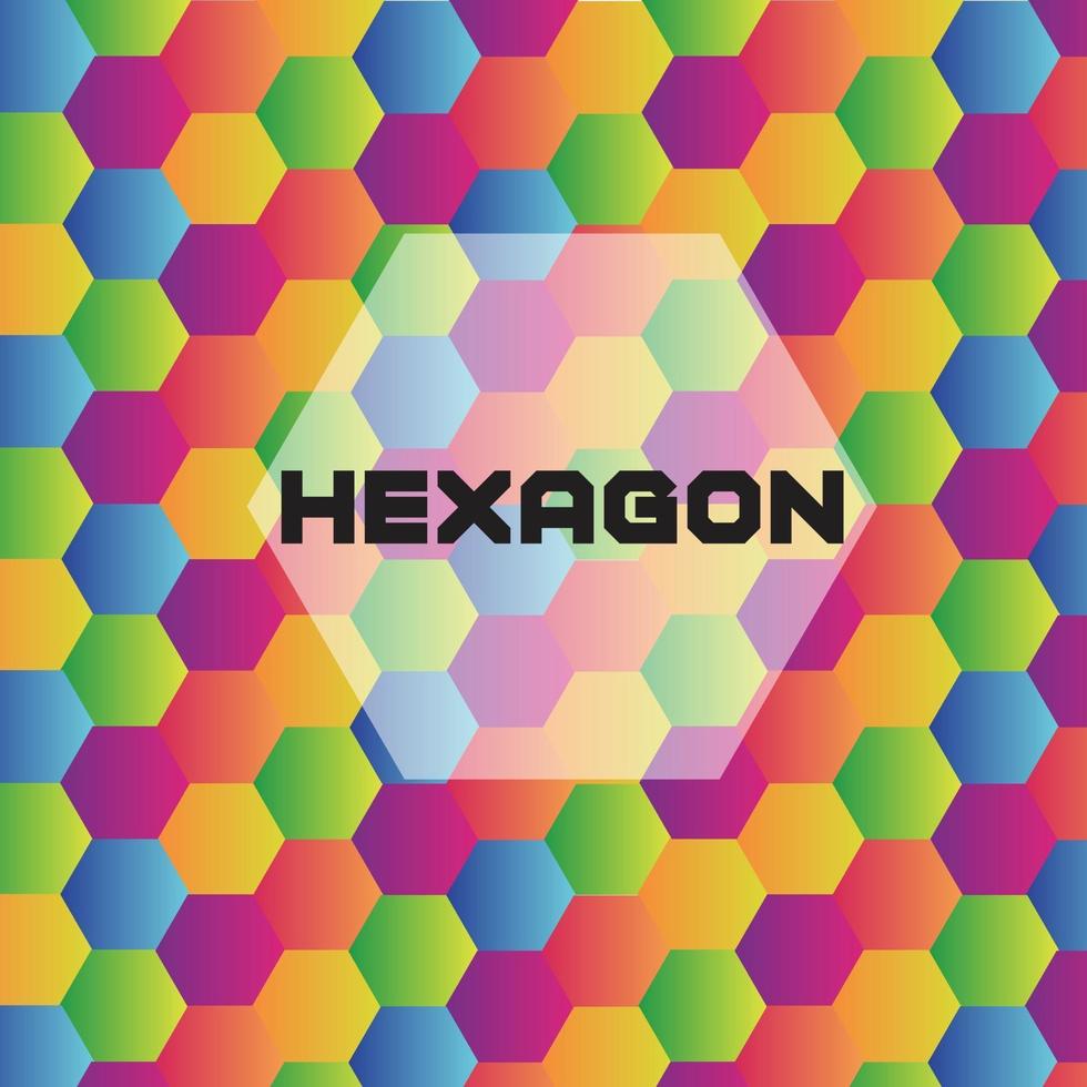 fondo colorido hexagonal vector