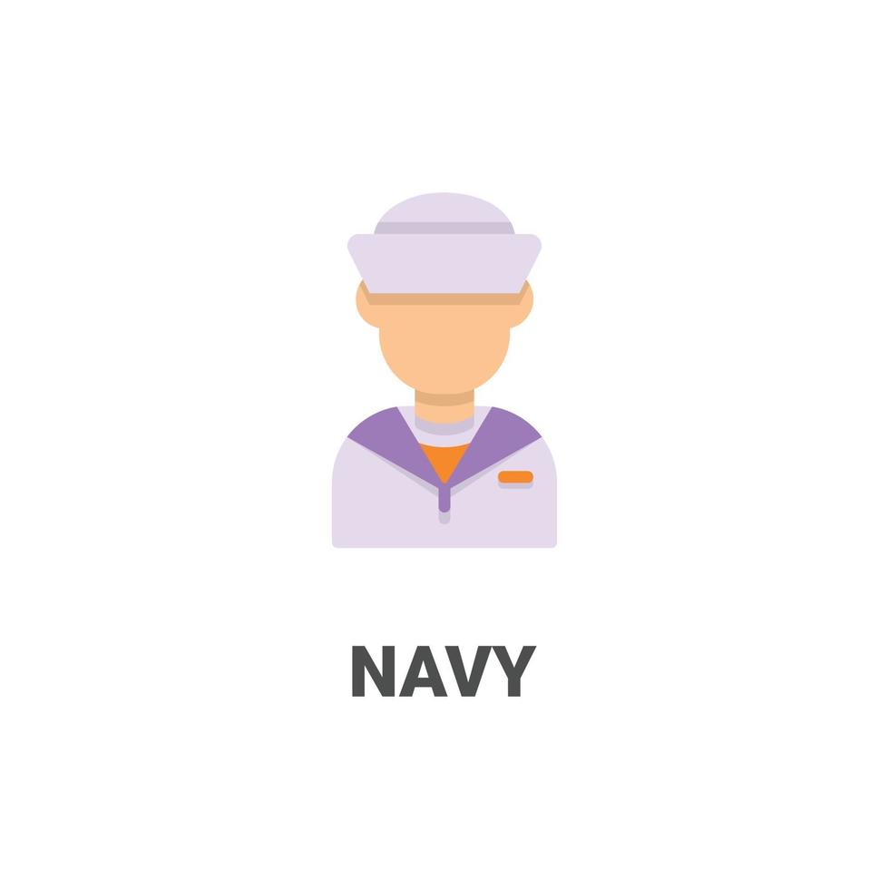 avatar navy vector icon from avatar collection. flat style illustration, perfect for your website, application, printing project, etc