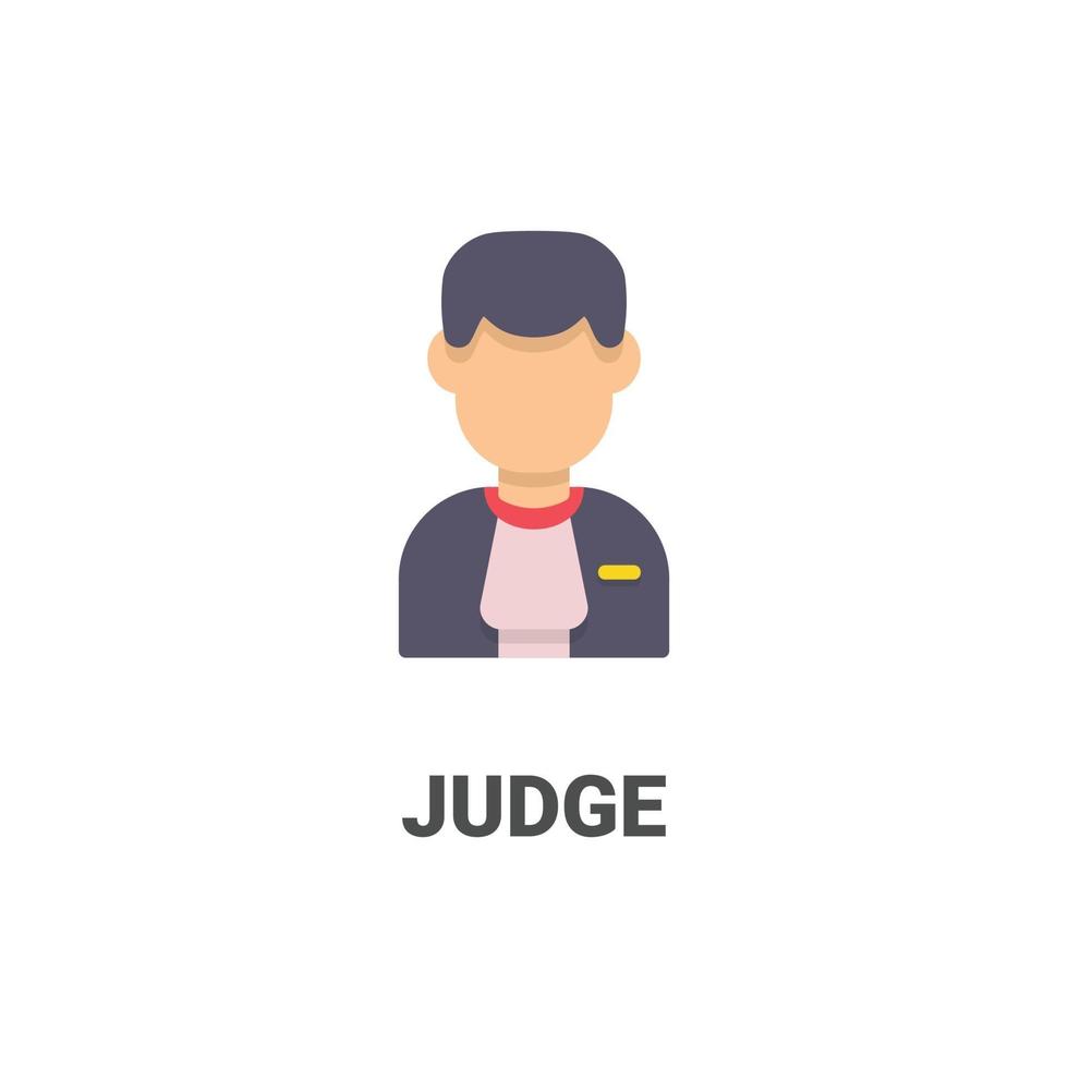 avatar judge vector icon from avatar collection. flat style illustration, perfect for your website, application, printing project, etc