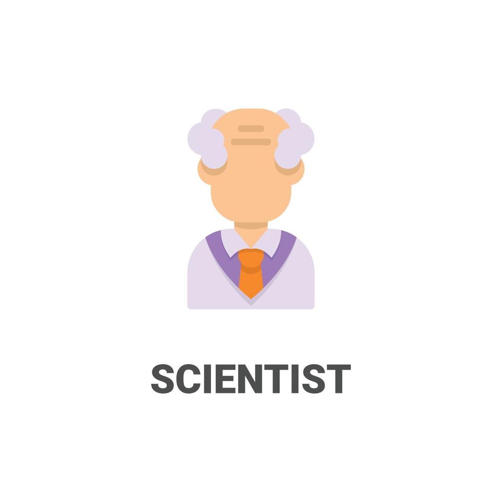avatar scientist vector icon from avatar collection. flat style illustration, perfect for your website, application, printing project, etc