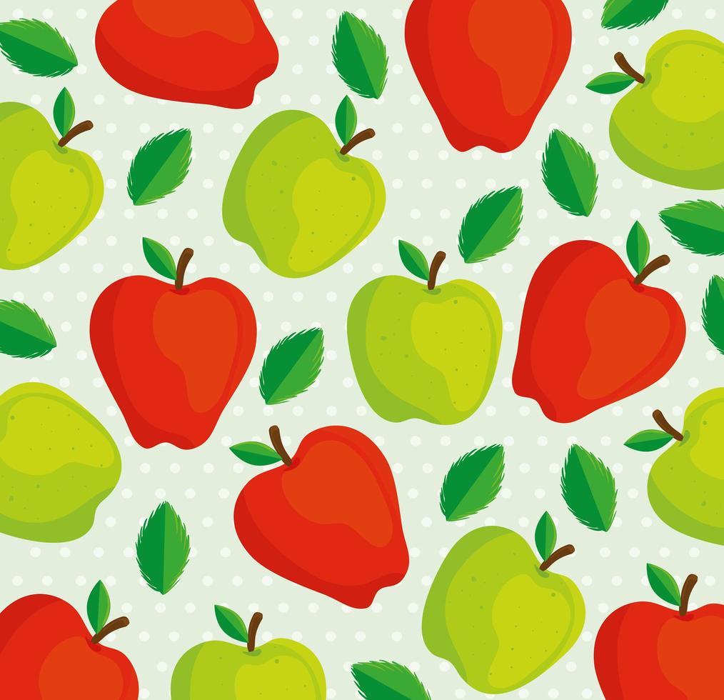 fondo de patrón de manzanas vector