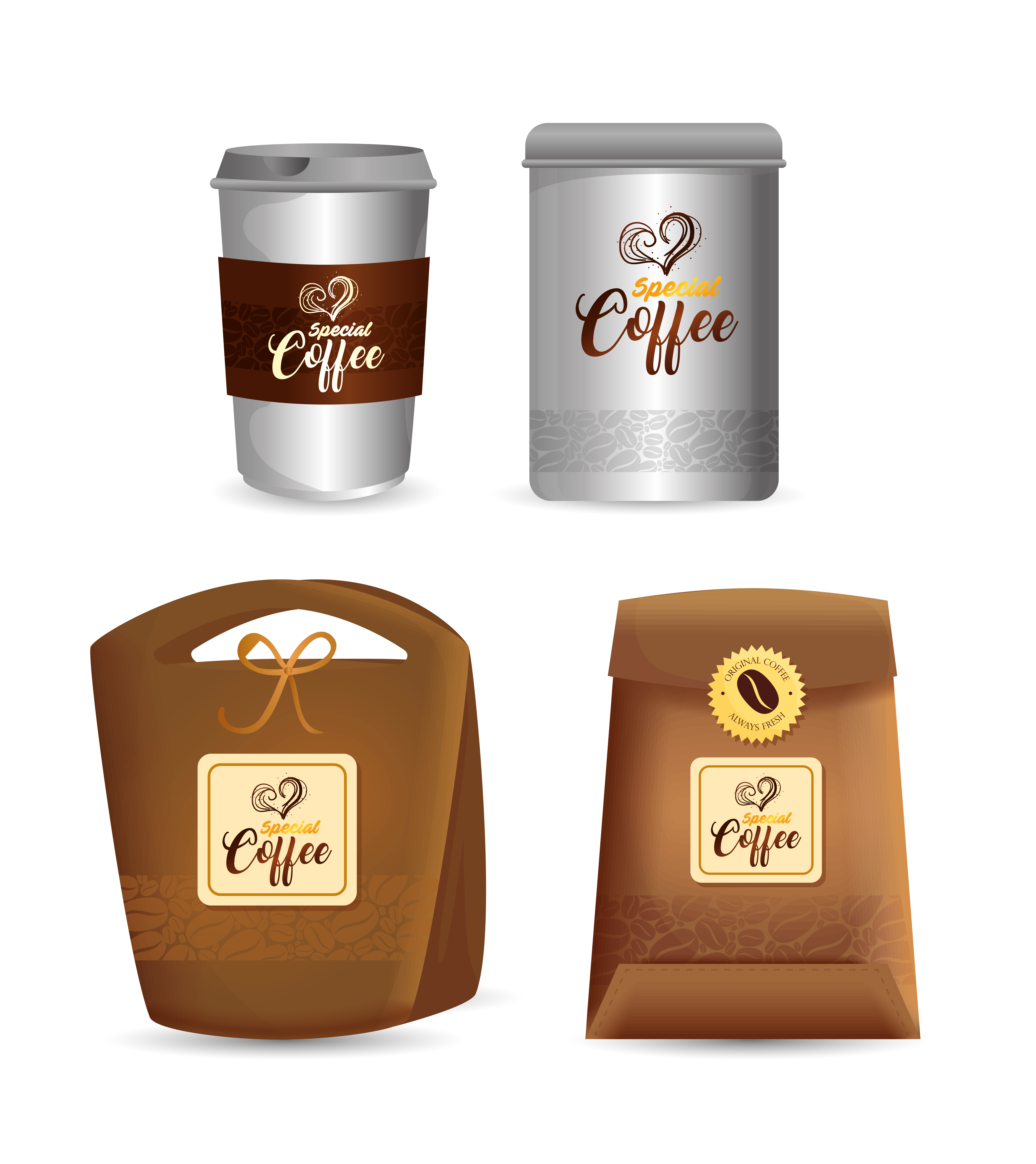 Download Coffee Package Mockup Design 2037088 Vector Art At Vecteezy