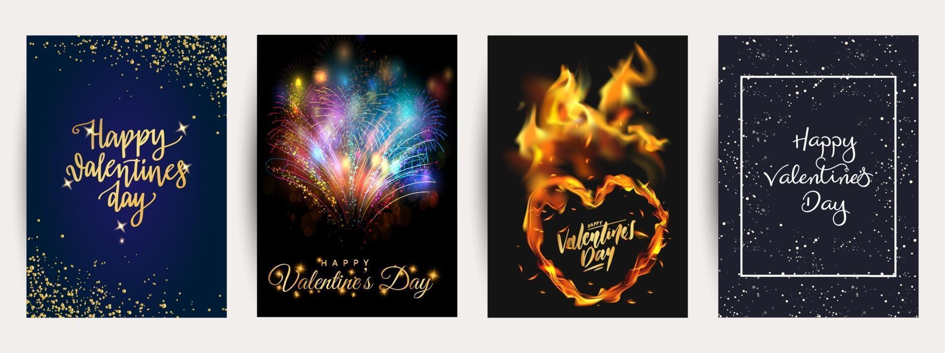 Happy Valentine's Day greeting card design. vector