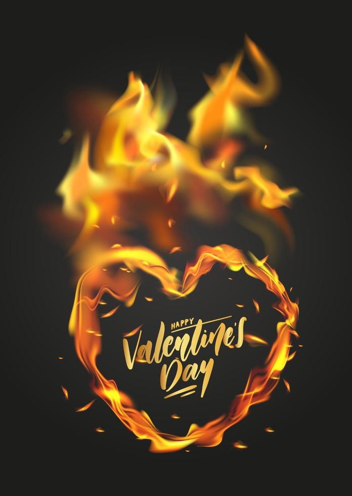 Happy Valentine's Day greeting card design. vector