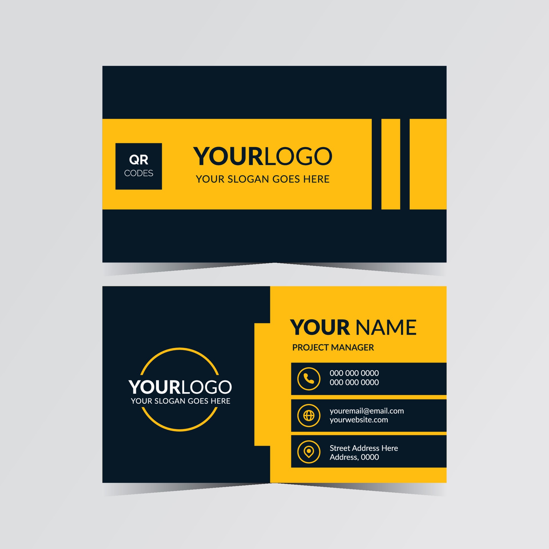 Front and back side business card template 2037299 Vector Art at Vecteezy Front and back side business card template 2037299 Vector Art at Vecteezy