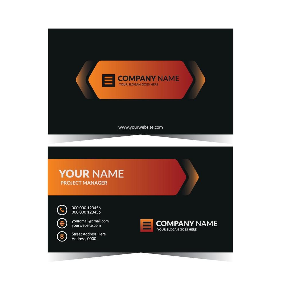 Modern design business card vector