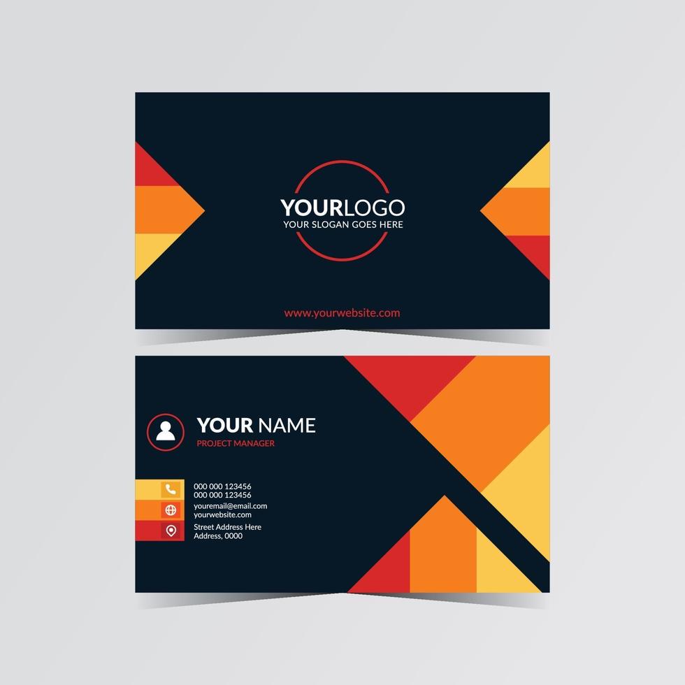 Double sided business card design template vector