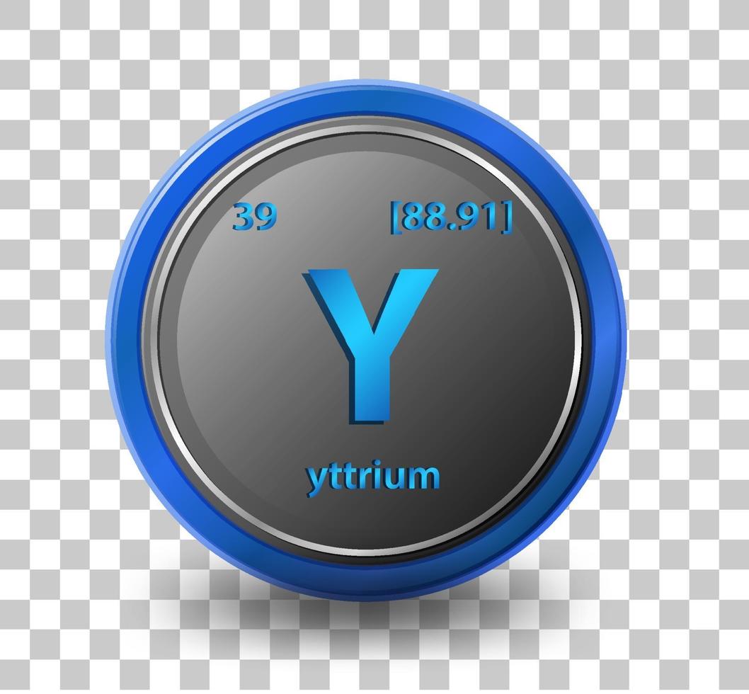 Yttrium chemical element vector