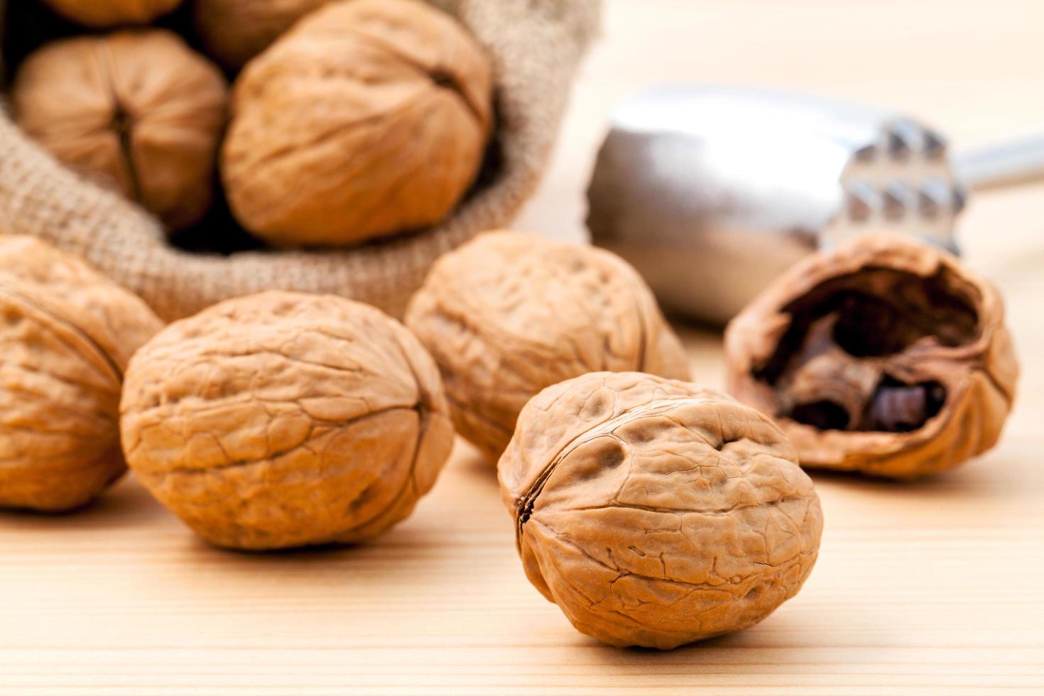 Close-up of walnuts photo