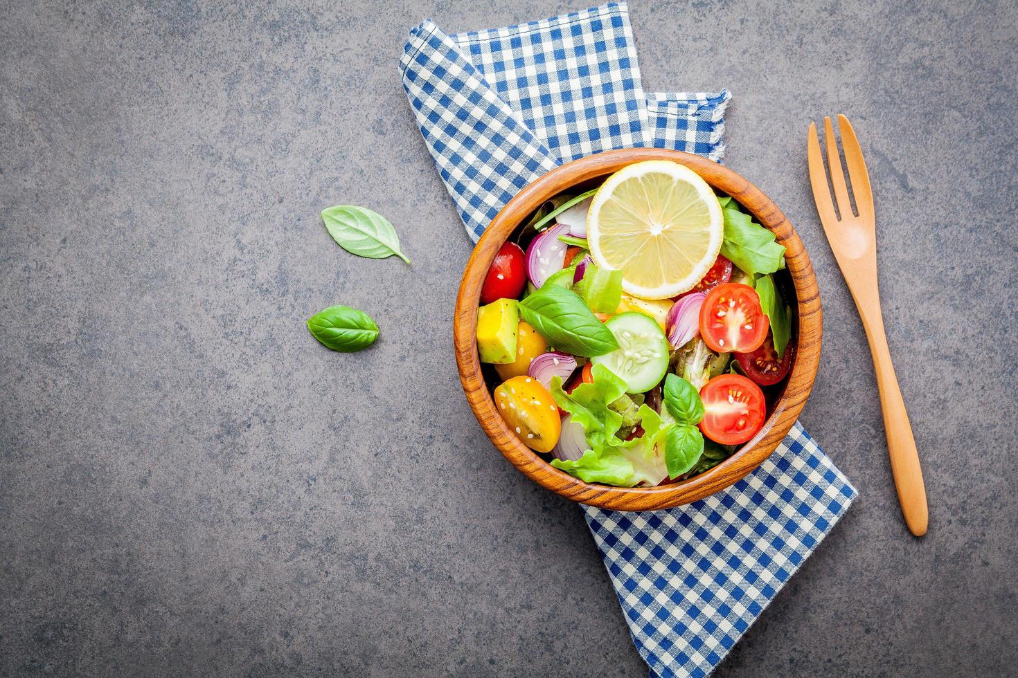 Bowl of salad photo