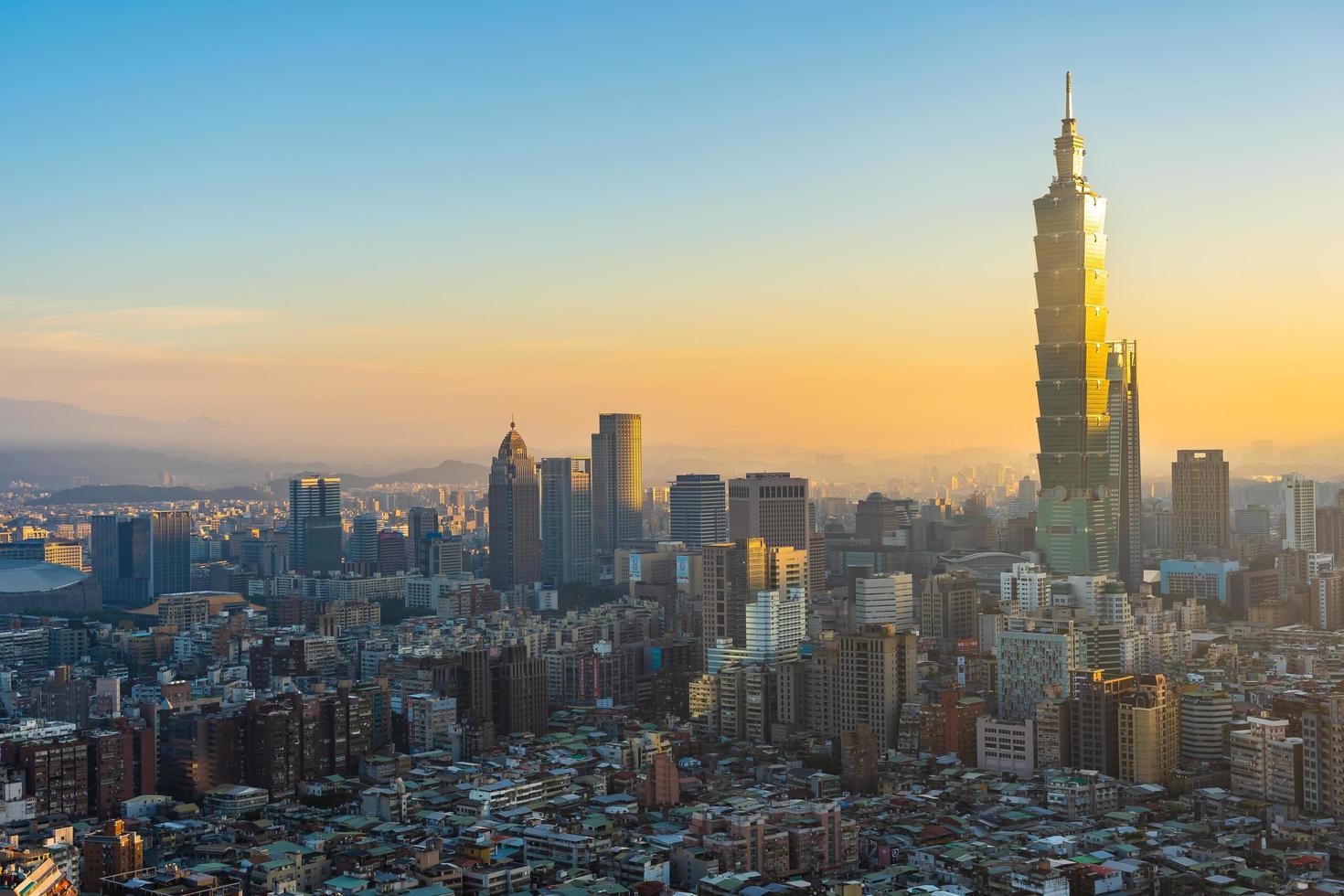 Torre Taipei 101 en la ciudad de Taipei, Taiwán foto