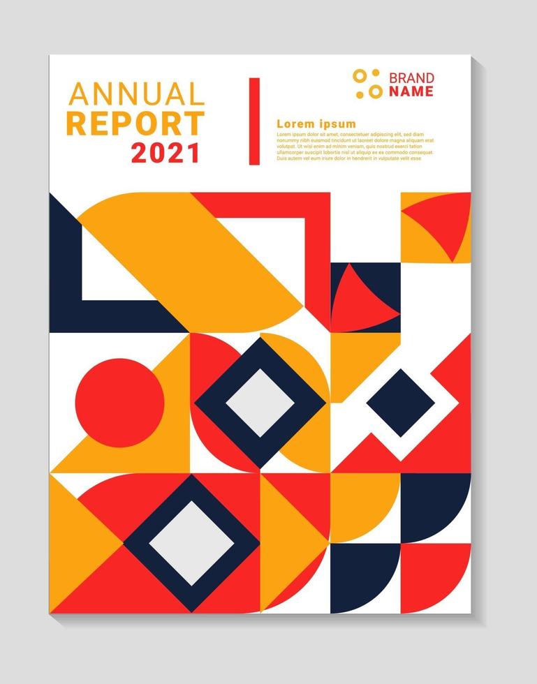 Colourful modern annual report template. Applicable for covers, flyers, placards, posters and banner design, etc. vector