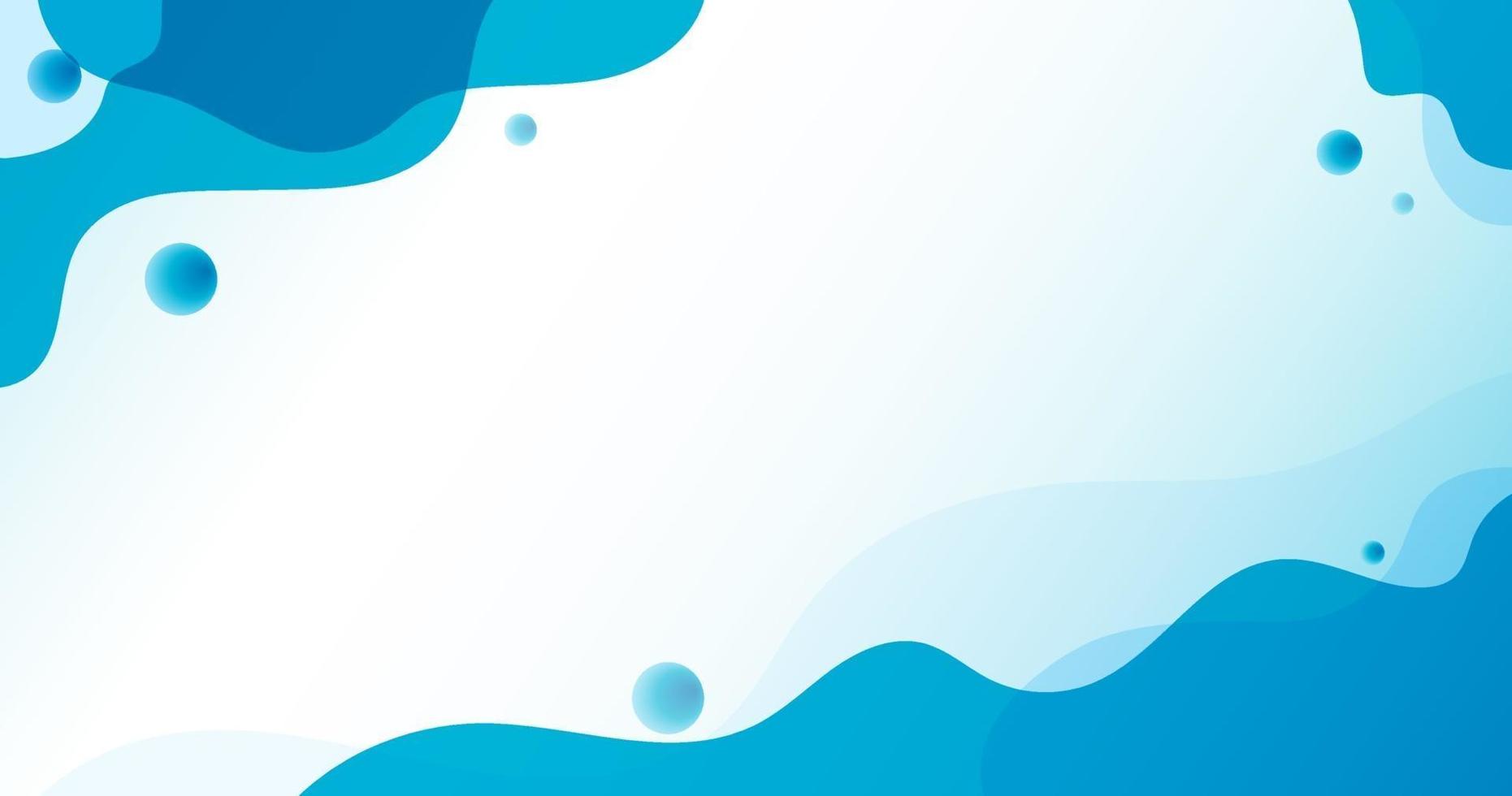 Abstract blue background with beautiful fluid shapes. vector