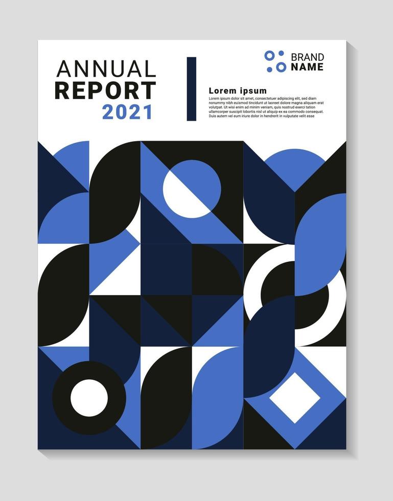 Colourful modern annual report template. Applicable for covers, flyers, placards, posters and banner design, etc. vector