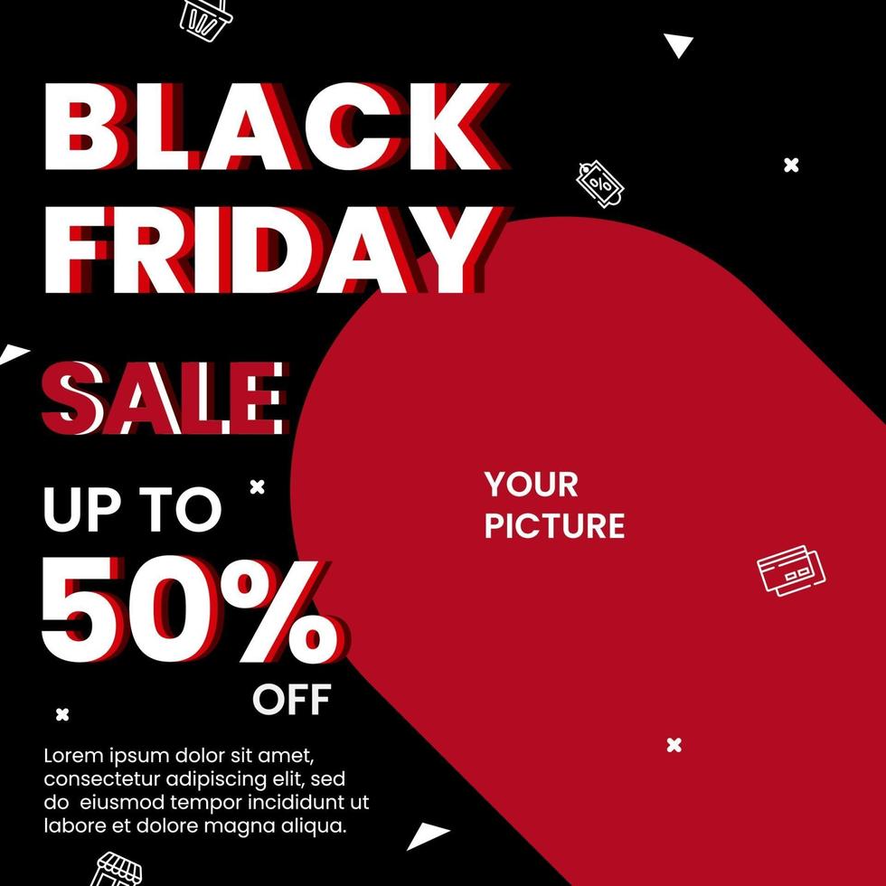 Sale banner black friday concept vector