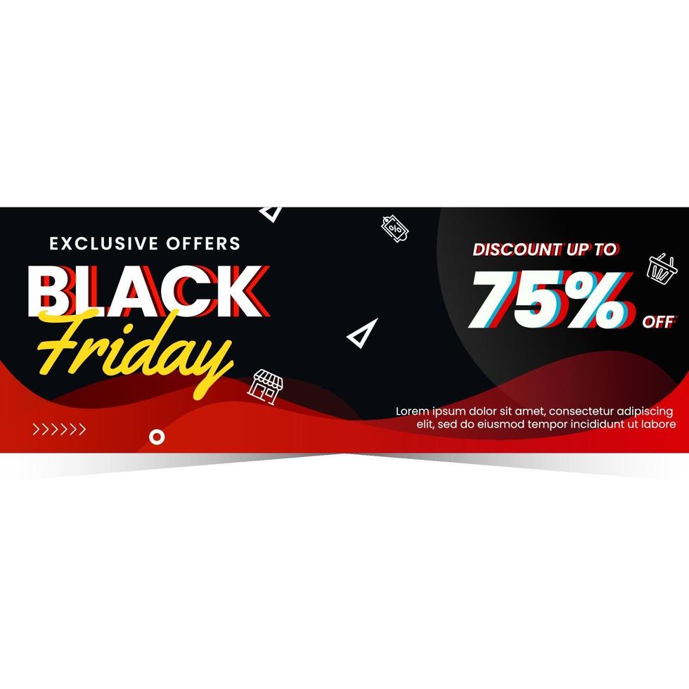 descuento de banner de venta de viernes negro vector