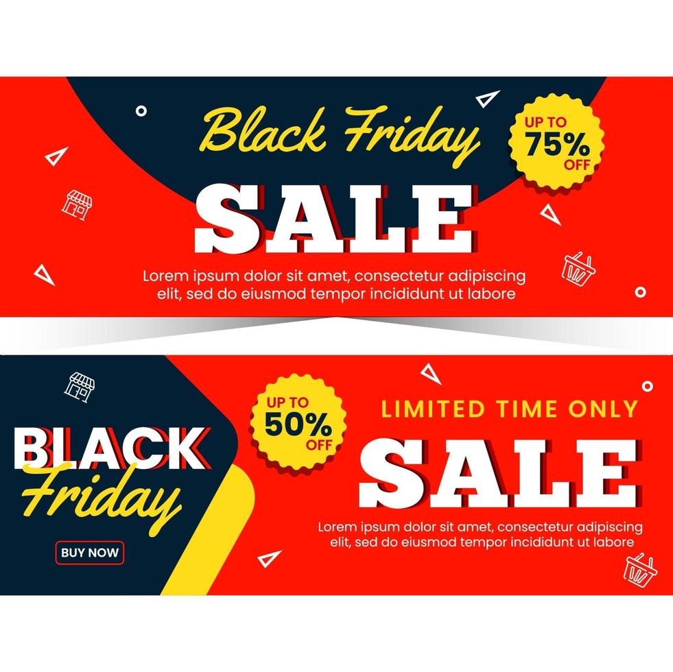 Simple banner sale for black friday season vector