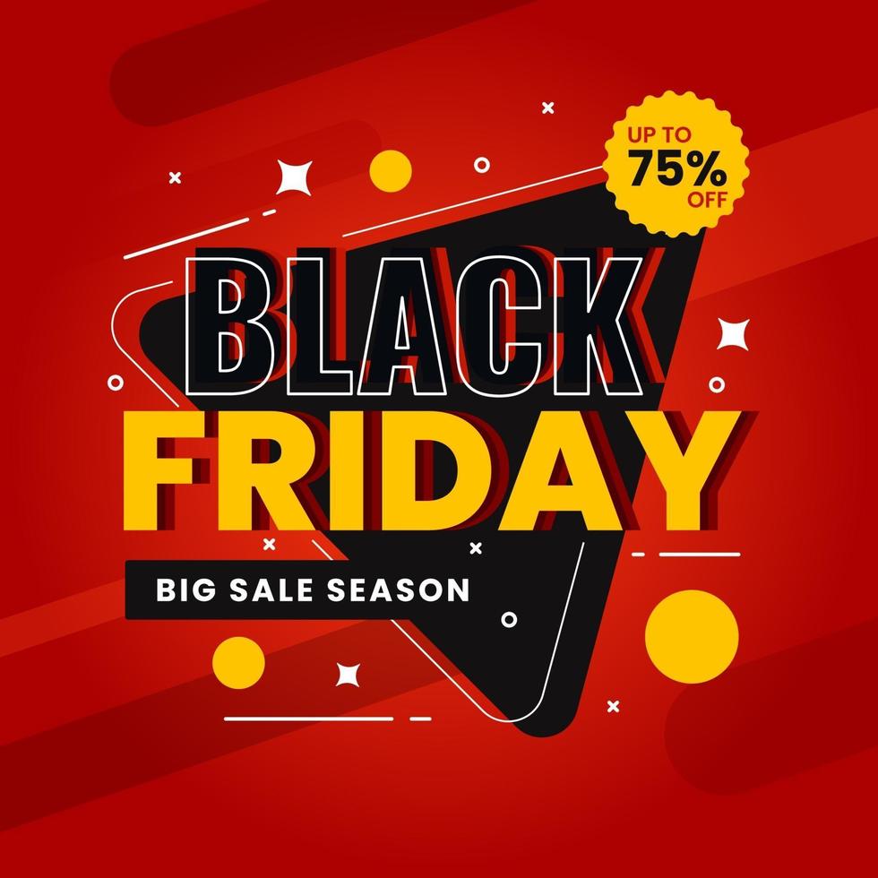 Black friday sale design template background vector