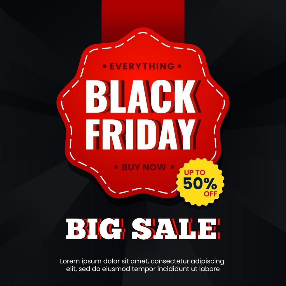 Banner for black friday special offer vector