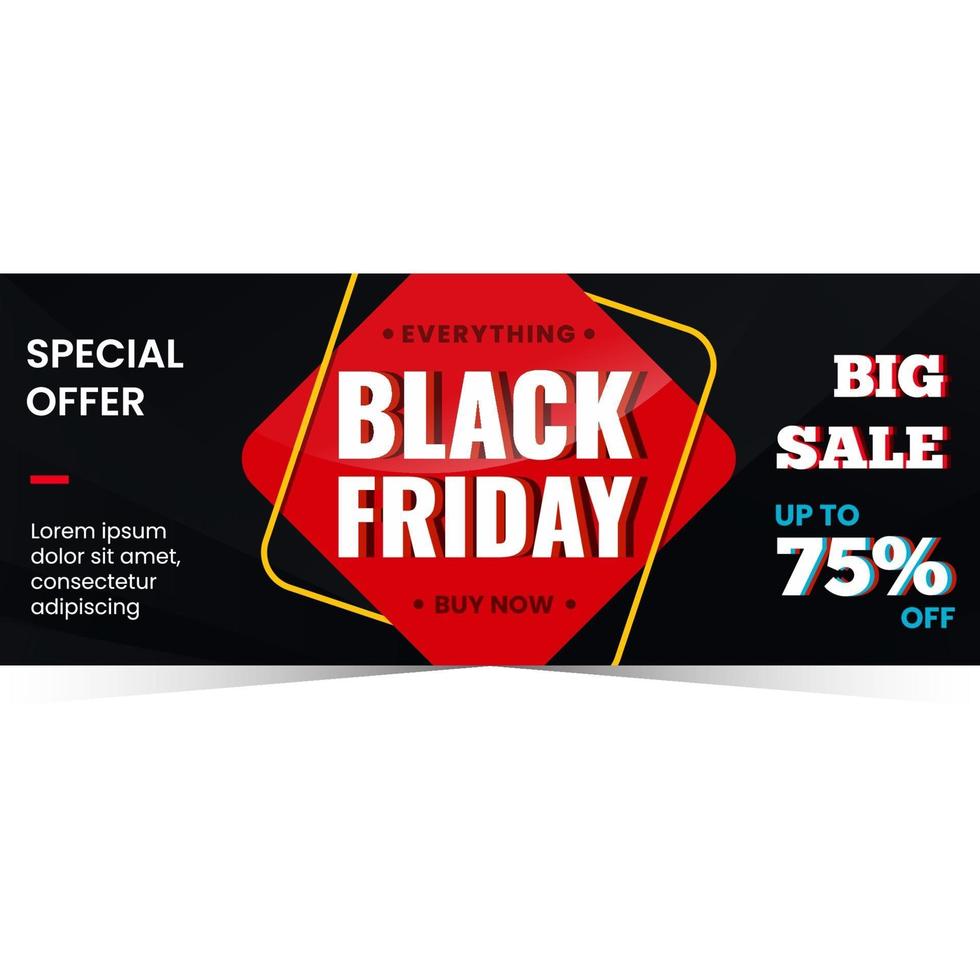 Black friday special offer banner design vector