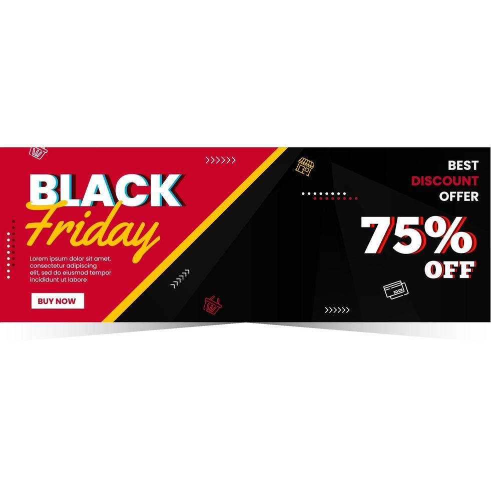 Banner for black friday season vector