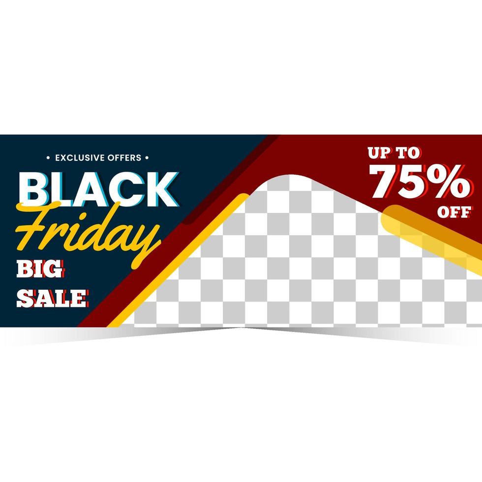 Template banner for black friday season vector