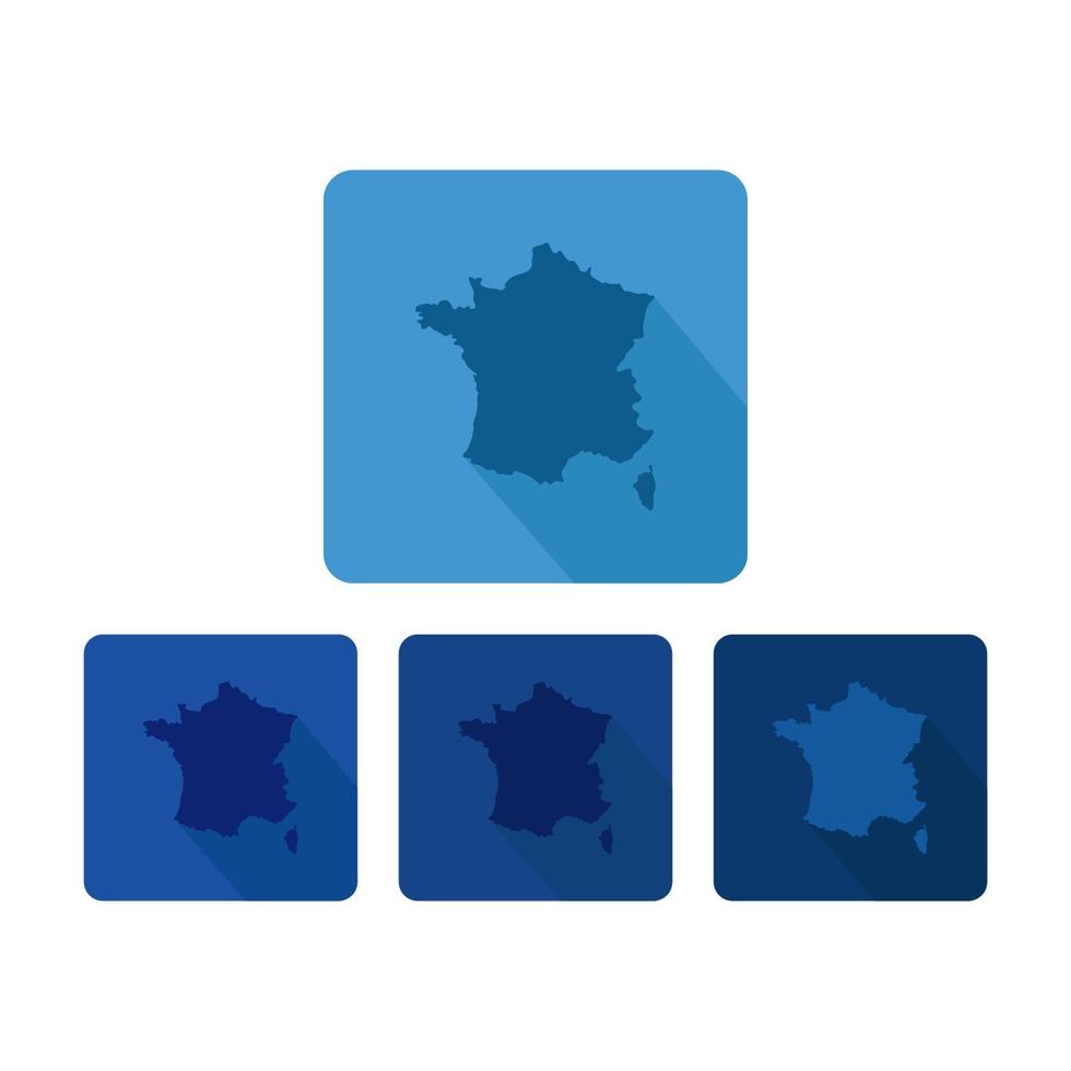 France Map Set On White Background vector