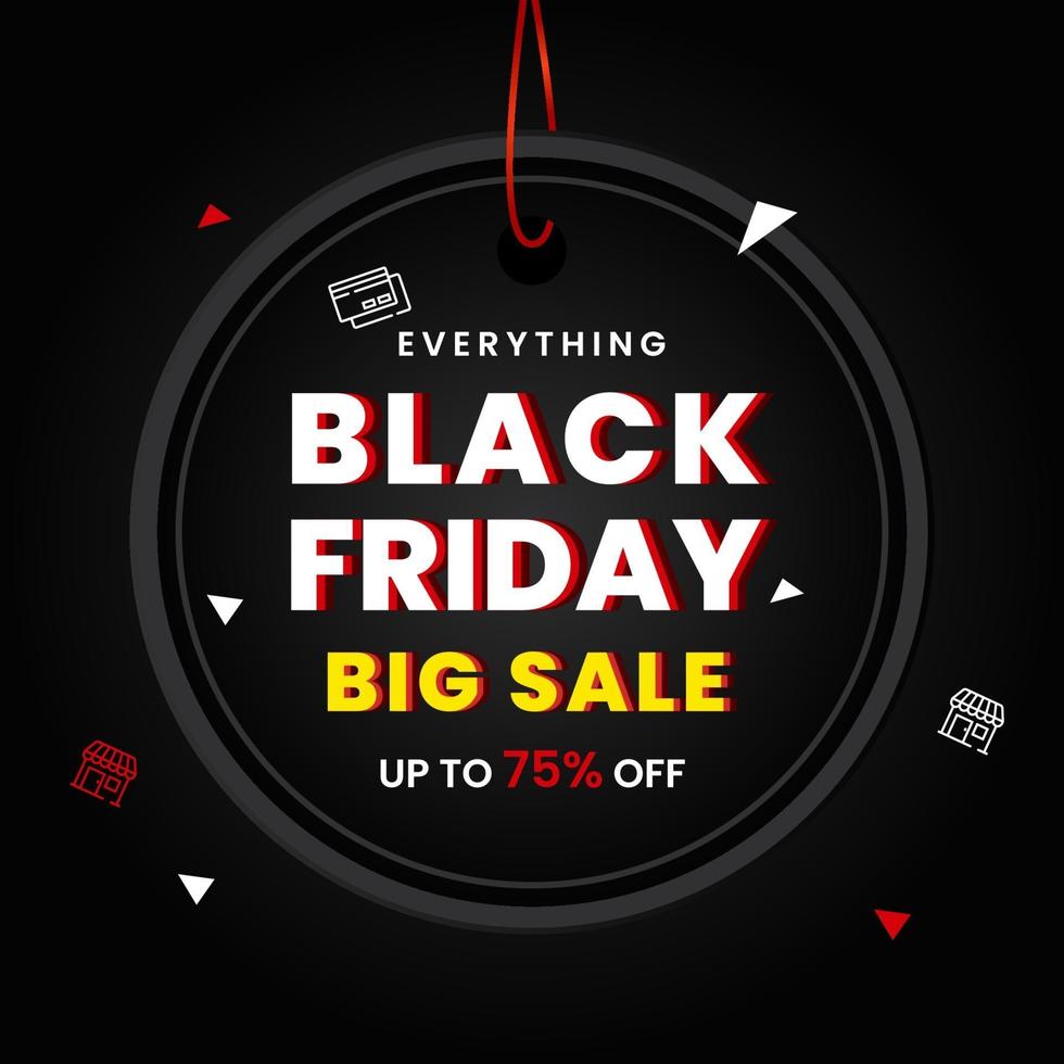 Exclusive banner of black friday season vector