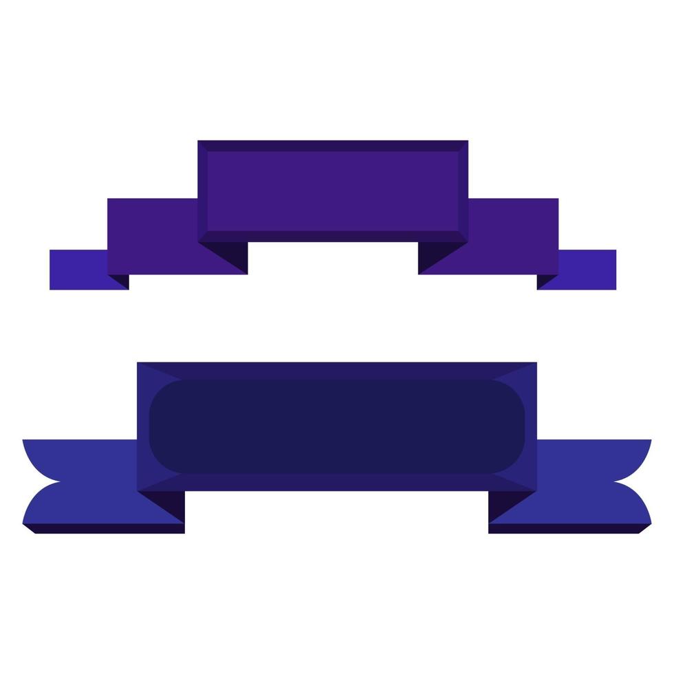 Set Of Ribbons On White Background vector
