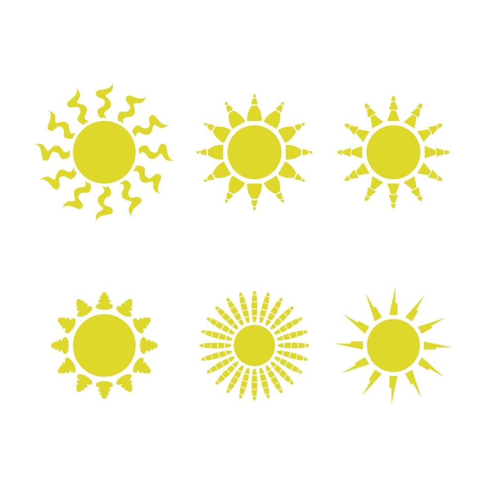 Sun Set On White Background vector