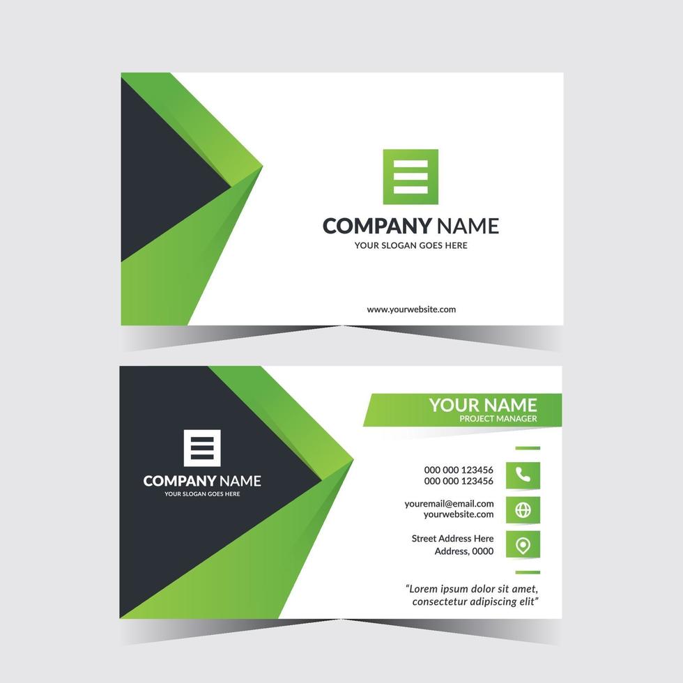 Creative business card template design vector