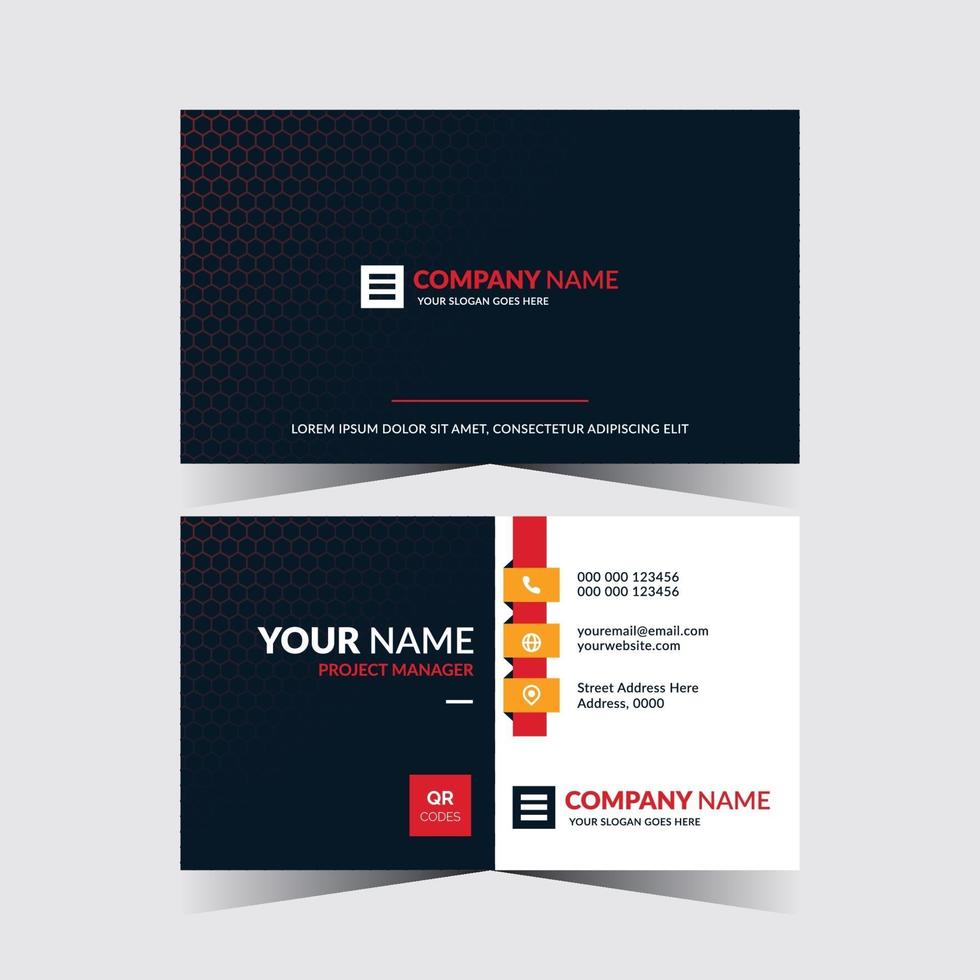 Creative business card template illustration vector