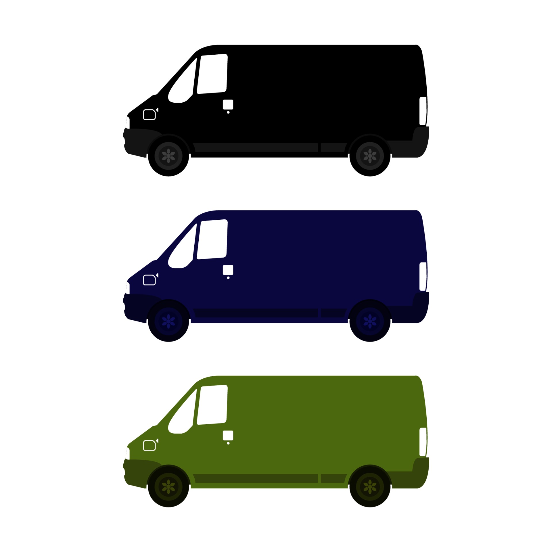 Van Set On White Background 2038212 Vector Art at Vecteezy